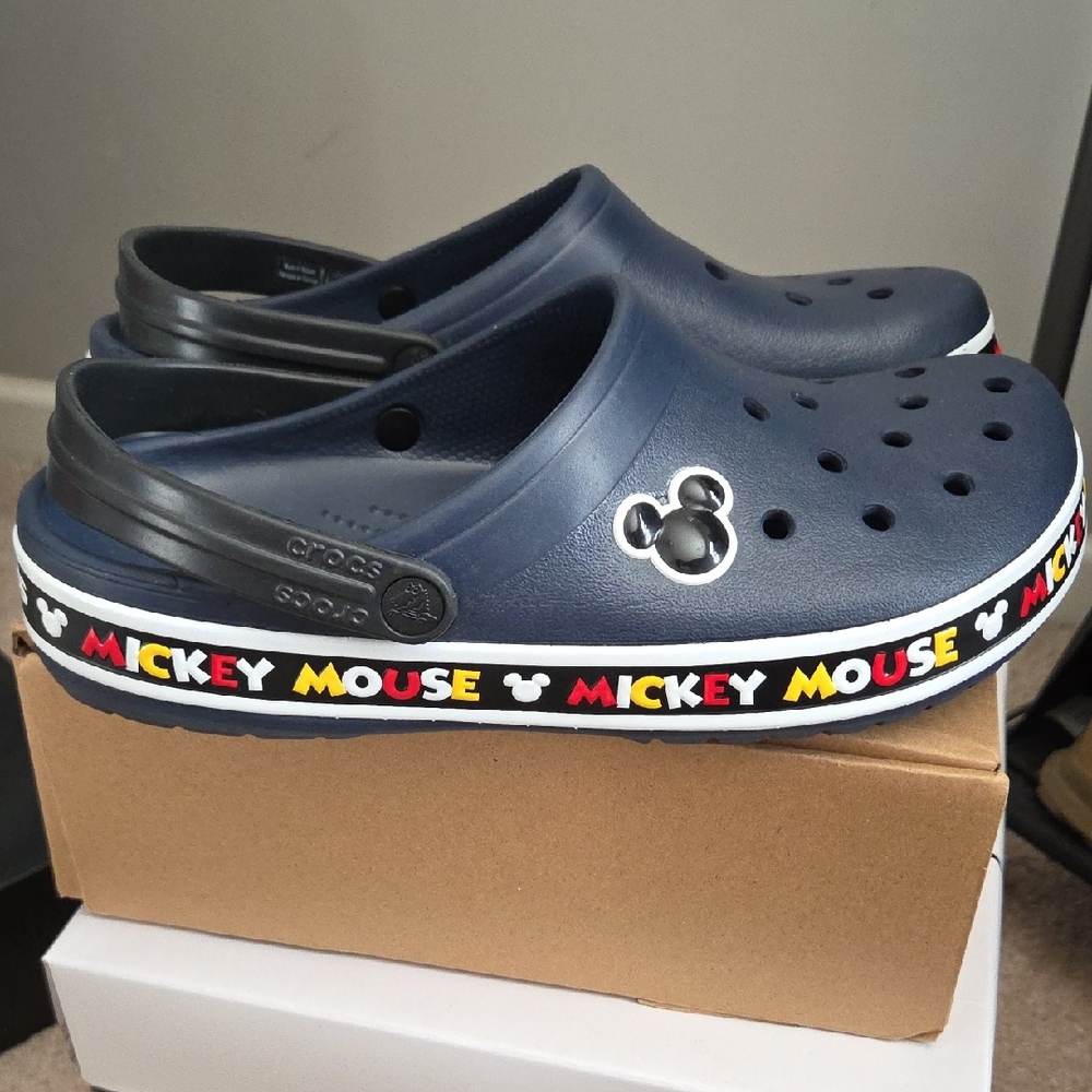 CROCS Navy Mickey Mouse Loafers